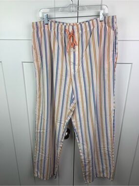 Robert Graham Men's Lounge Pajama Pants XL Orange Multi Plaid Preppy